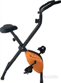 Cyclette pieghevole nera-arancione