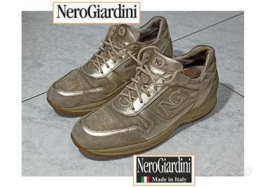 Sneakers Nero Giardini n.38 Pelle Plateau 4 cm
