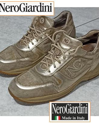 Sneakers Nero Giardini n.38 Pelle Plateau 4 cm