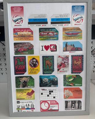 Quadro vintage schede telefoniche moderno