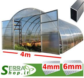 Serra tunnel policarbonato alveolare 10x4 giardino