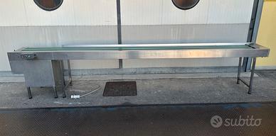 Nastro trasportatore orizzontale da 4500 mm inox