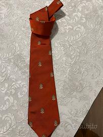 Cravatta elegante in seta ruggine Savile Row