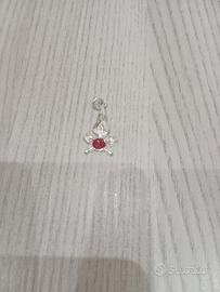 Ciondolo argento simil rappresentante la fiamma d