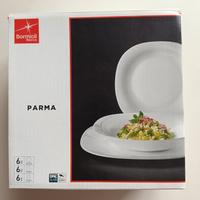 Servizio piatti 18pz Bormioli Rocco vetro opale 