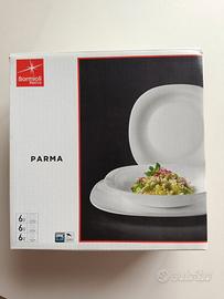 Servizio piatti 18pz Bormioli Rocco vetro opale 