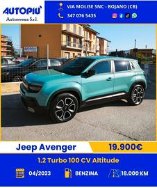 Jeep Avenger 1.2 Turbo 100 CV Altitude
