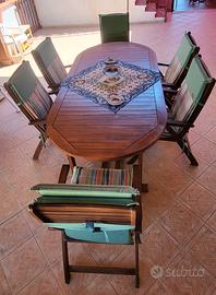 Sedie poltrone da giardino con cuscineria  OMAGGIO