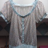 Top blusa a fiori