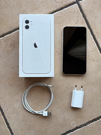 Iphone 11 64 gb bianco + cover