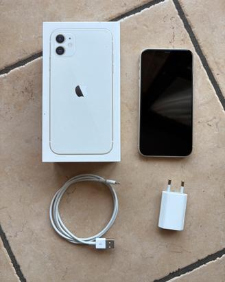 Iphone 11 64 gb bianco + cover