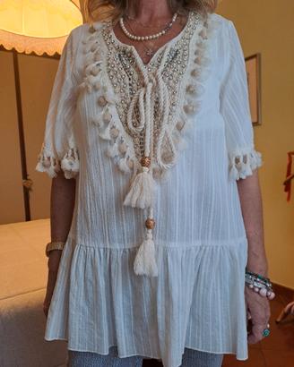 Camicia estiva LE VIP mussola cotone taglia unica