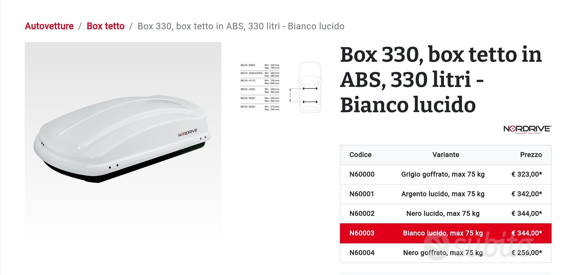 Box da Tetto Nordrive - Accessori Auto In vendita a Prato