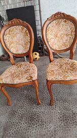 Set Vintage: 2 Sedie + 1 Poltroncina in Legno