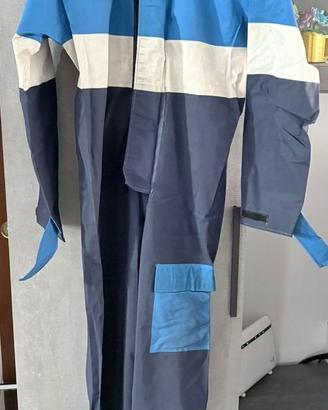 Tuta moto pioggia blu