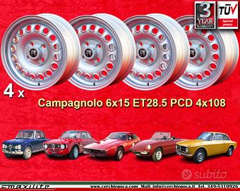 4 pz. cerchi Alfa Romeo GTA 6x15 ET28.5 Giulia 105