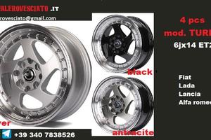 Cerchi Turbo II 6x14 4x98 et25 Fiat Lancia Alfa