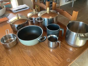 Pentole assortite in acciaio e alluminio