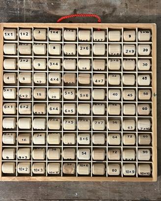 Tabelline per bambine in legno