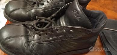 scarpe fila nere pelle maschili