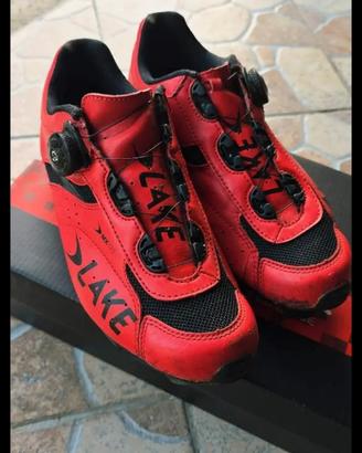 Scarpe mtb 44 LAKE rosse