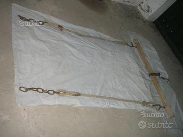 Corde e bilancino vecchi per tiro animale