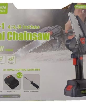 Mini Motosega Batteria 3in1 150W Green Lyca