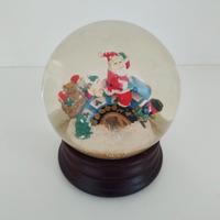 Palla di Vetro con Neve e Carillon Natalizia cm 17