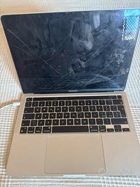 Macbook M1 (2020) con schermo rotto