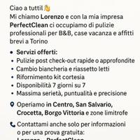 Pulizie professionali per b&b e affitti brevi
