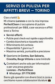 Pulizie professionali per b&b e affitti brevi