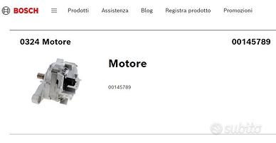 Motore bosch - 00145789 Lavatrice serie 6