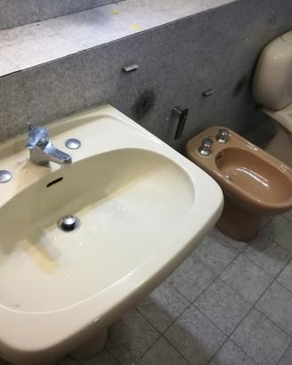 Bagno Cesame Anni '70 '80 Lavabo Specchio Gigante