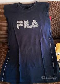 T-Shirt canotta FILA blue scuro Smanicata L Usata