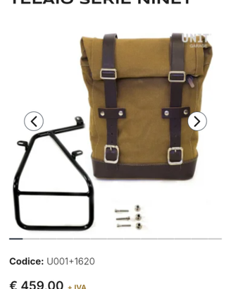 Borsa laterale in crosta di cuoio Unit Garage