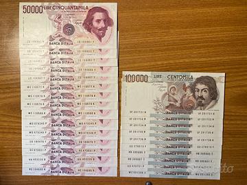 Banconote vecchie lire in condizioni perfette
