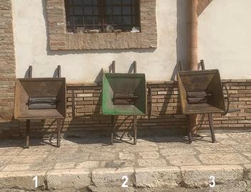 antica pigiatrice Diraspatrice per uva in legno