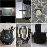 Telefoni cordeless e con filo, TV tubo , stereo CD