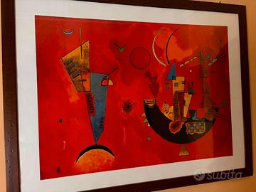 Quadro arte moderna astratto Kandinskij rosso