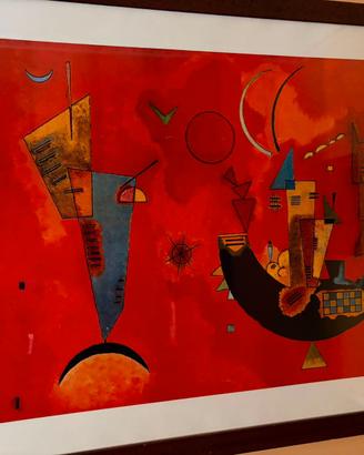 Quadro arte moderna astratto Kandinskij rosso