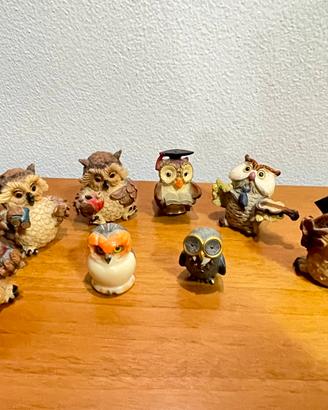 Lotto gufi decorativi – collezione portafortuna 🦉