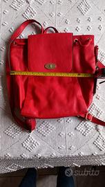 Zaino borsa pelle rossa Carpisa