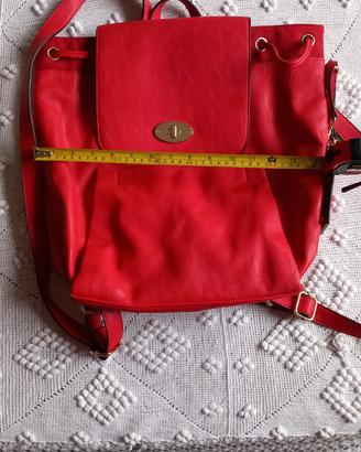 Zaino borsa pelle rossa Carpisa