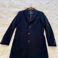 Cappotto uomo blu lana e cashmere uomo 46