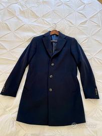 Cappotto uomo blu lana e cashmere uomo 46