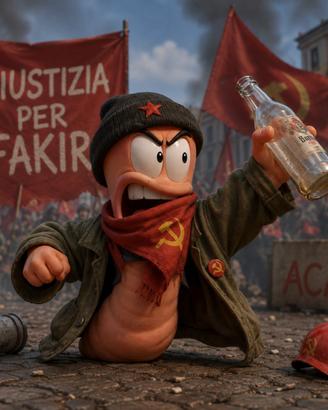 Verme Comunista™ | Statua Satirica WORMS VIDEOGAME
