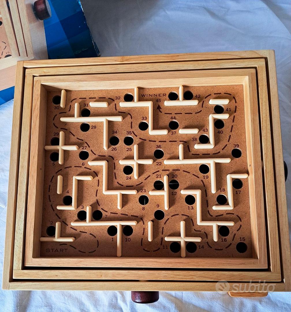 Legno Labirinto Palline Gioco Gioco Labirinto, In Legno Con Ben