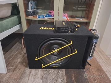 subwoofer graund zero 30 cm con ampli e condensato