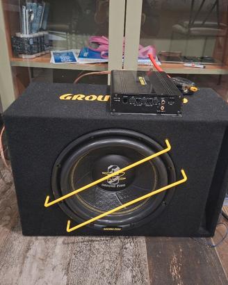 subwoofer graund zero 30 cm con ampli e condensato