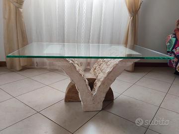 tavolino in vetro  120 cm x 60